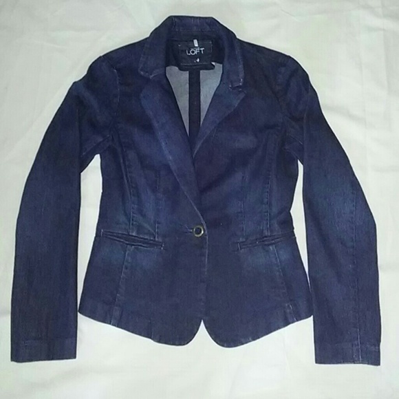 Ann Taylor Loft Jean Blazer Size 4 - Picture 1 of 3
